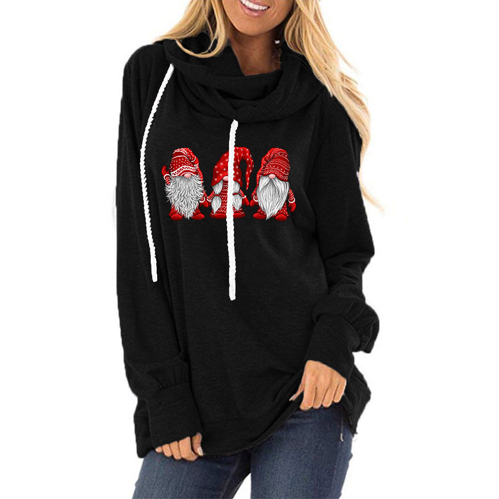 Christmas Gnomes Drop Collar Sweatshirt
