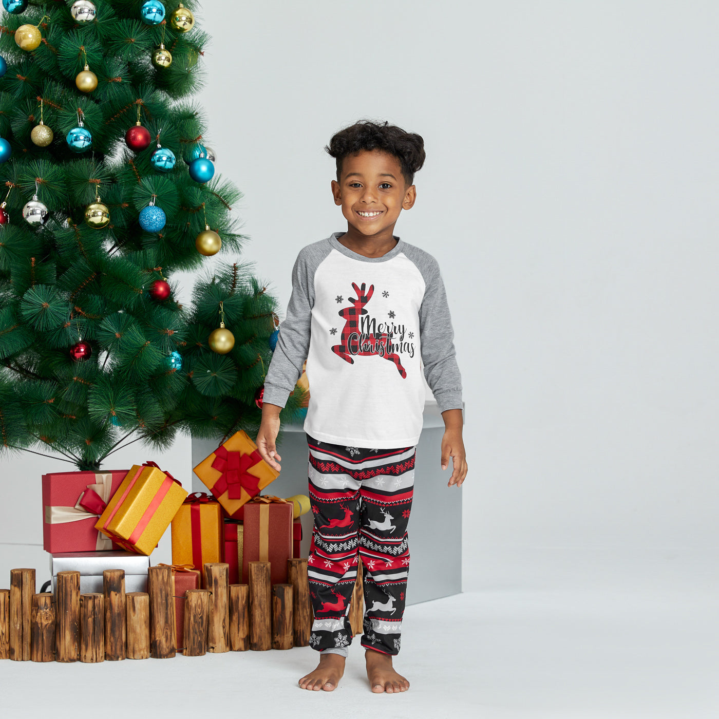 Merry Christmas Baseball Shirt Pajama Set