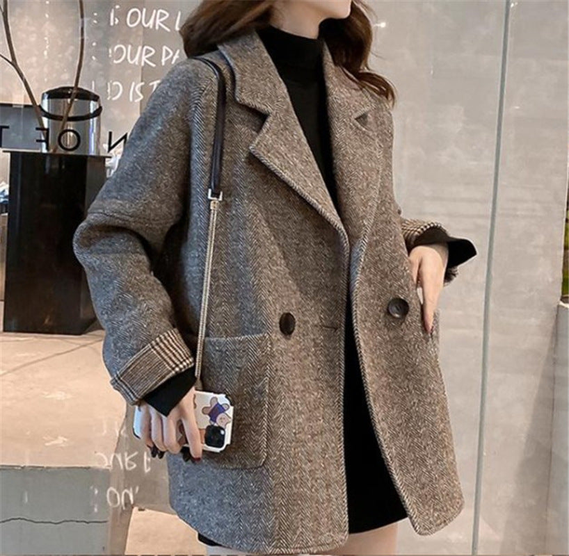 Tweed Wool Commuter Coat