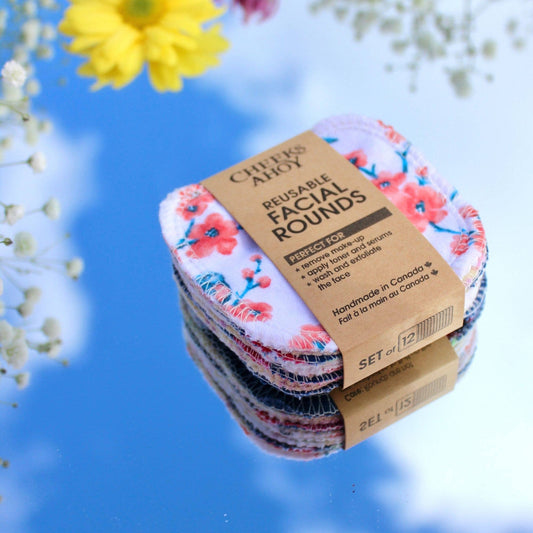 Reusable Facial Rounds • Floral (Set of 12)