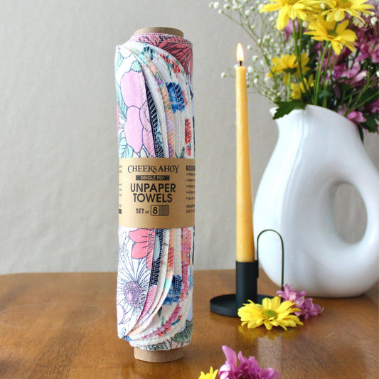 "Unpaper Towels" • Floral - Pre-rolled on Kraft tube