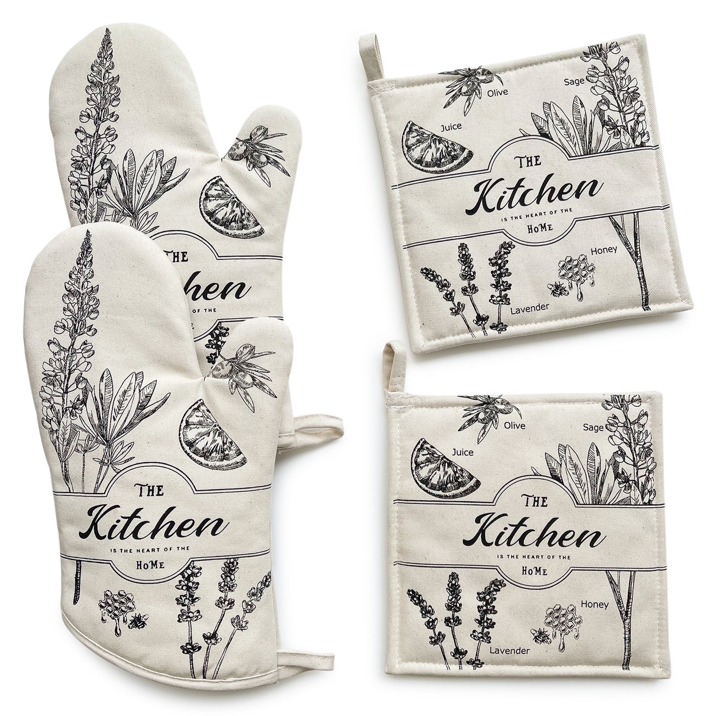 Kitchen and potholder set