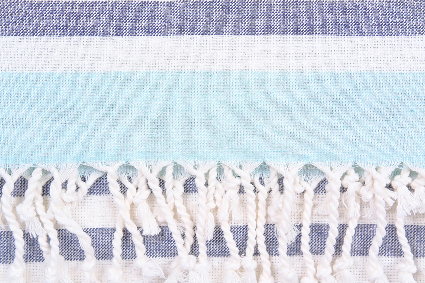Magnolia Peshtemal Pure Turkish Cotton Beach Towel - Aqua