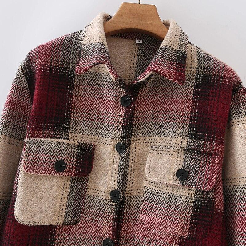 Vintage Plaid Tweed Shacket