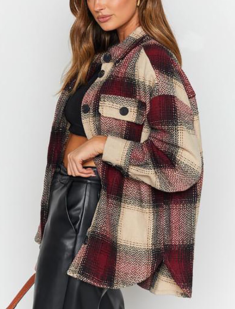 Vintage Plaid Tweed Shacket