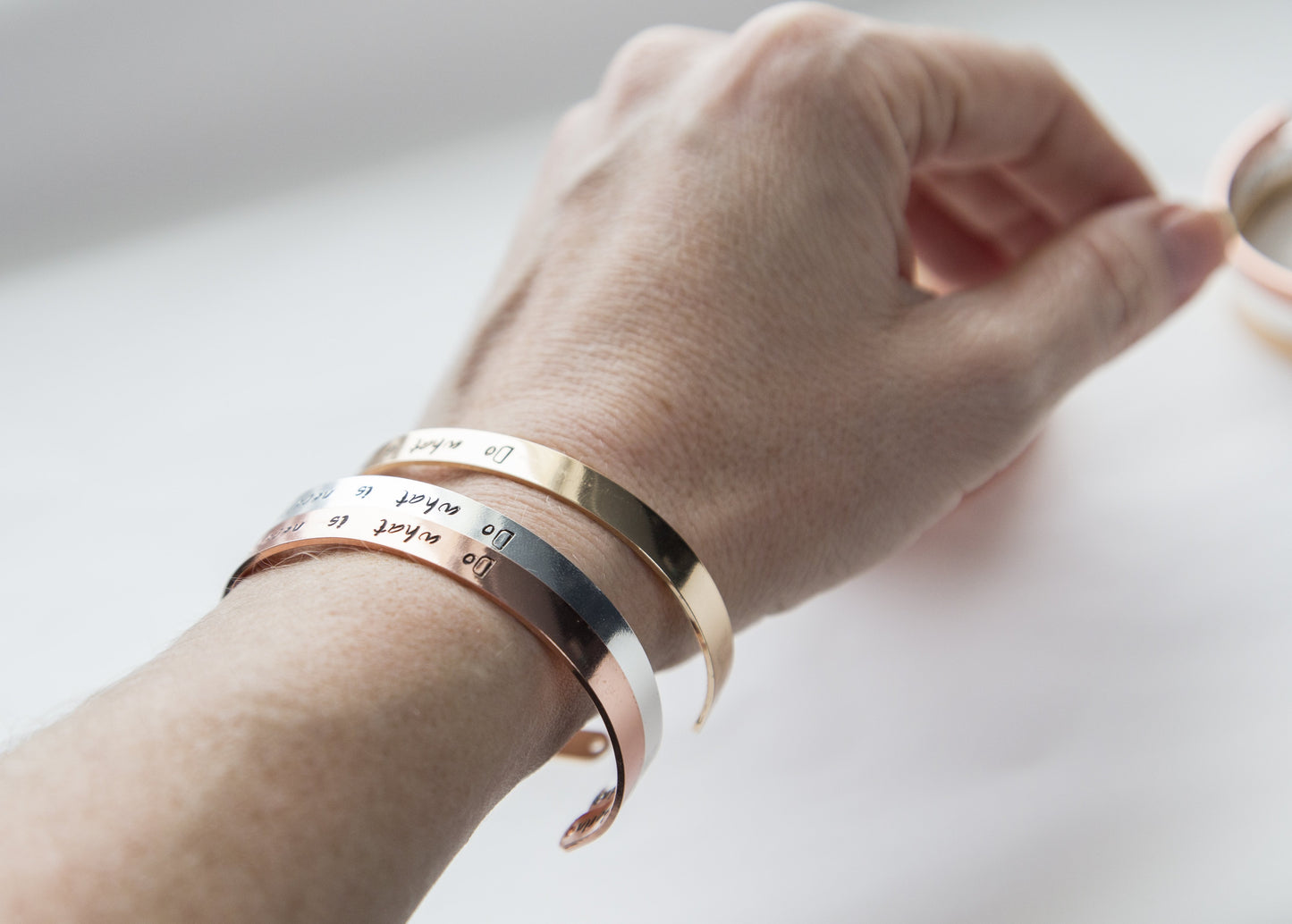 She Believed She Could so She Did bracelet, hand stamped cuff