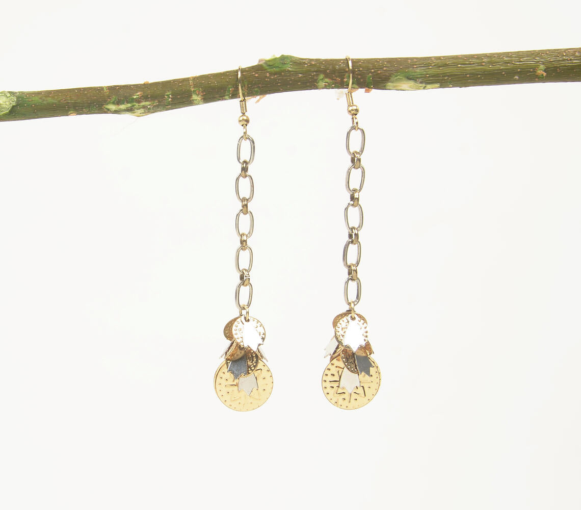 Gold-Toned Iron Charms Dangle Earrings