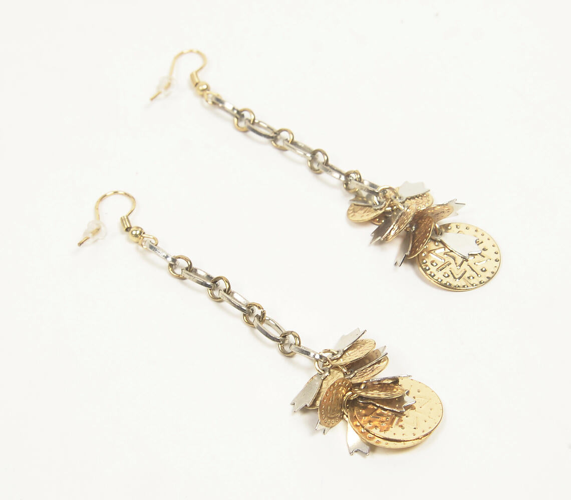 Gold-Toned Iron Charms Dangle Earrings