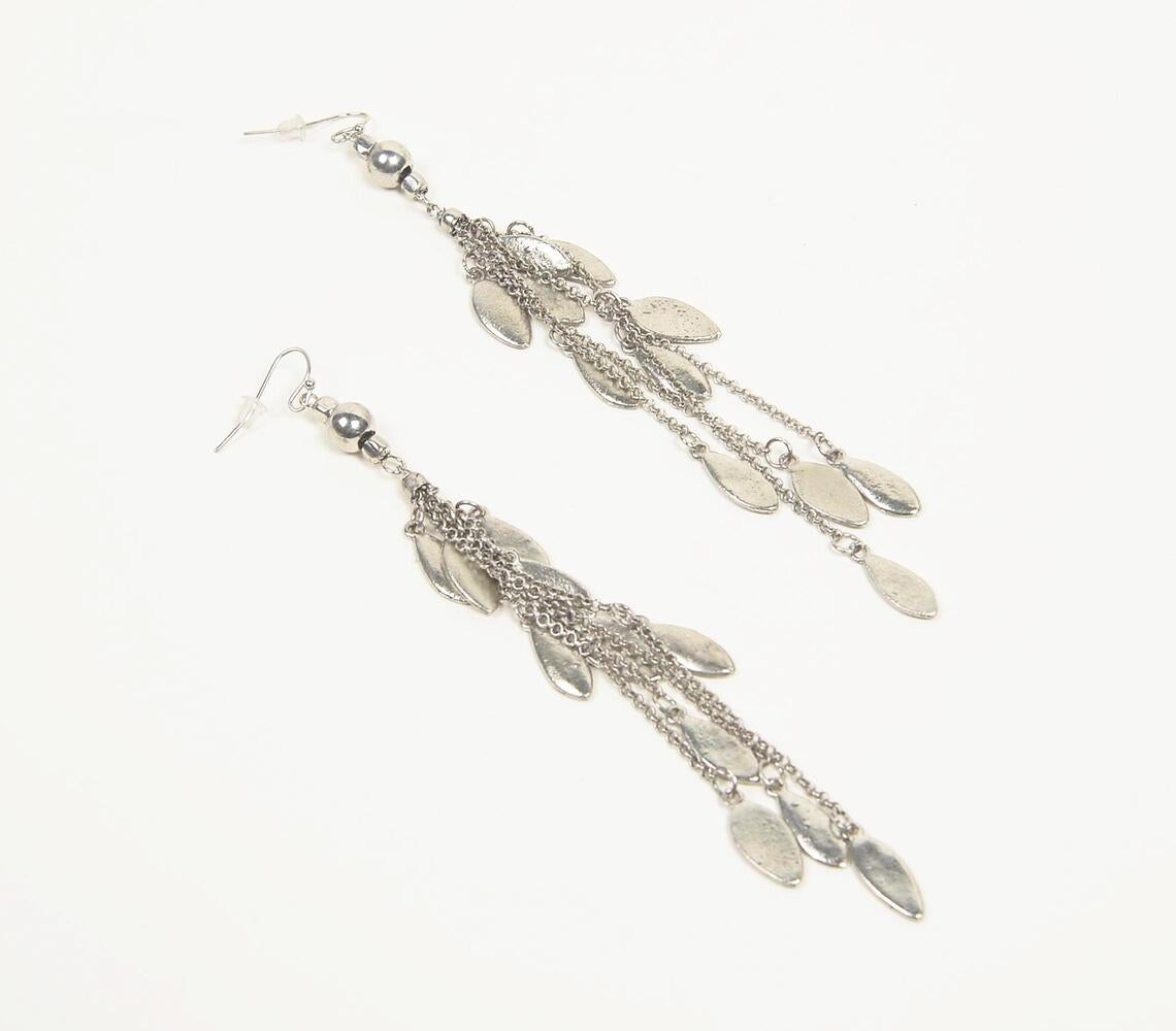 Metallic Leaf Charms Drop earrings