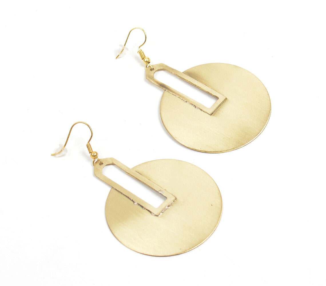 Minimal Brass Cymbal Earrings