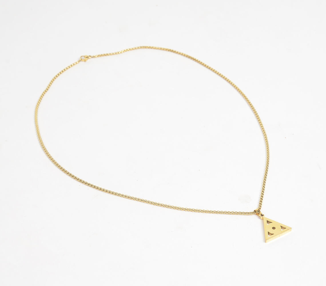 Minimal Golden-Toned Evil Eye Locket