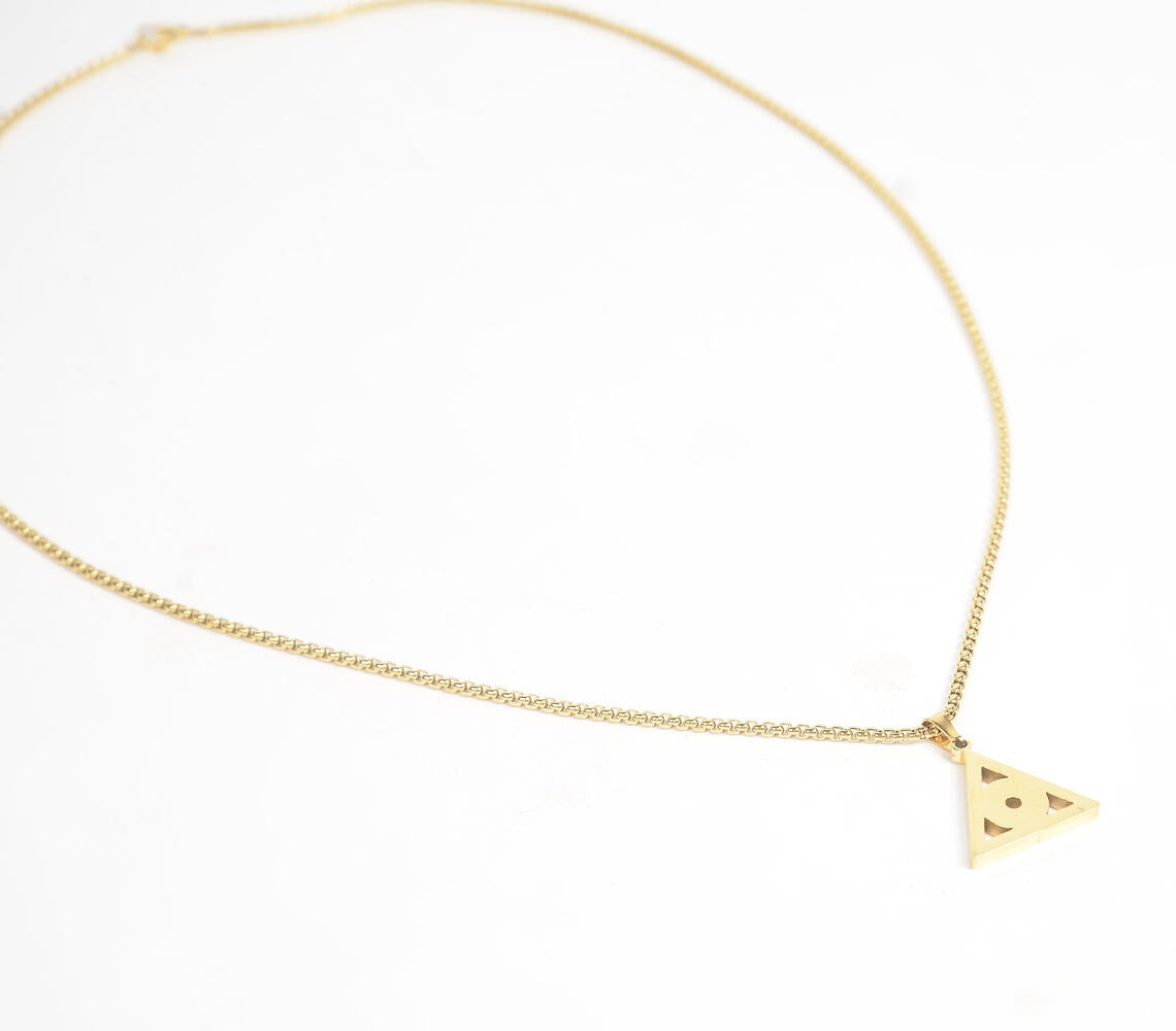 Minimal Golden-Toned Evil Eye Locket