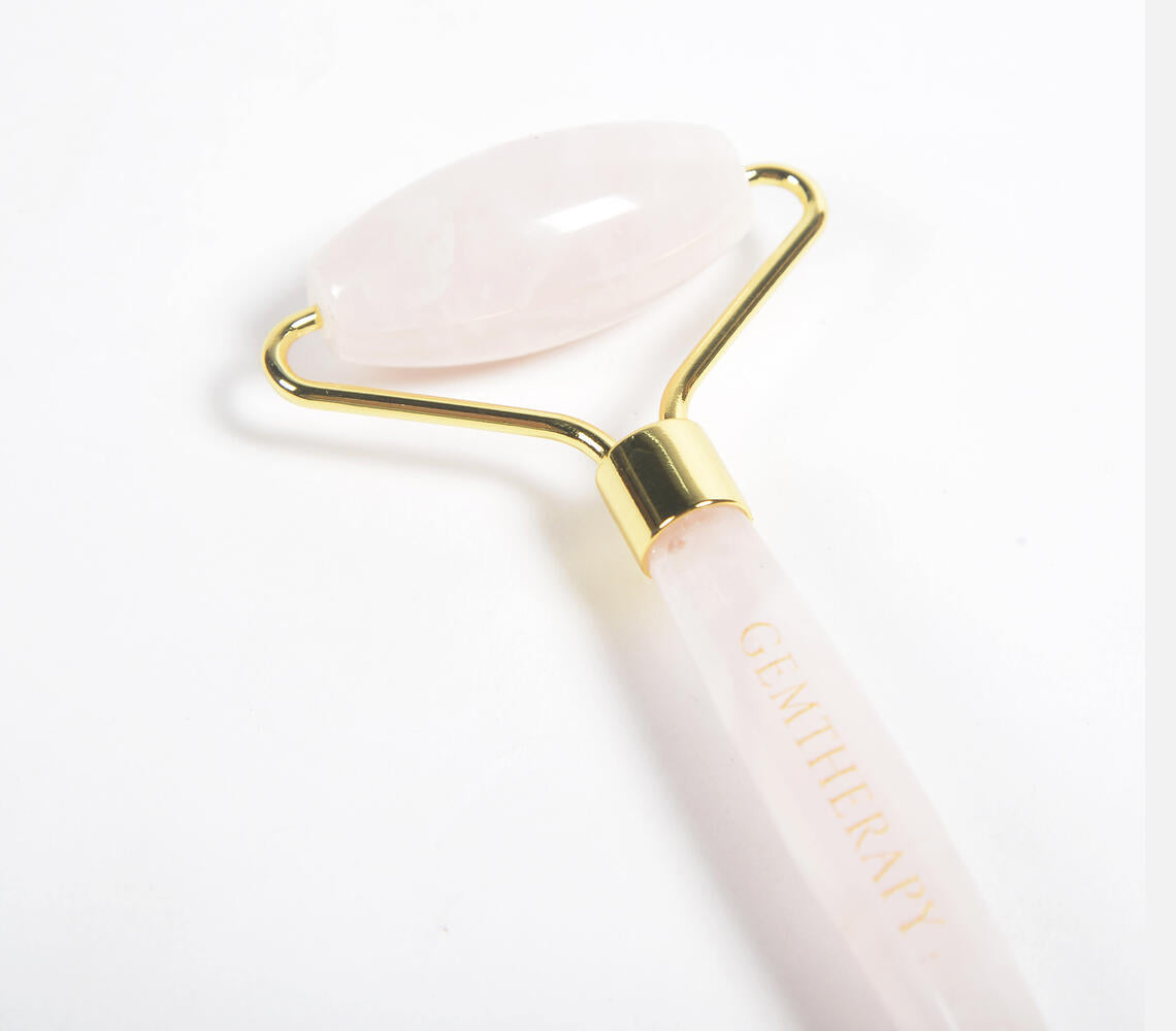 Hand Cut Rose Quartz Face Roller