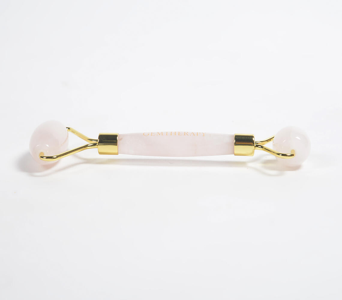 Hand Cut Rose Quartz Face Roller