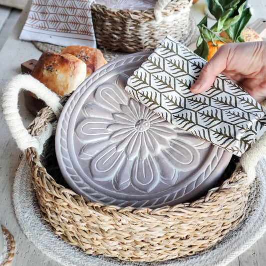 Bread Warmer & Basket - Vintage flower