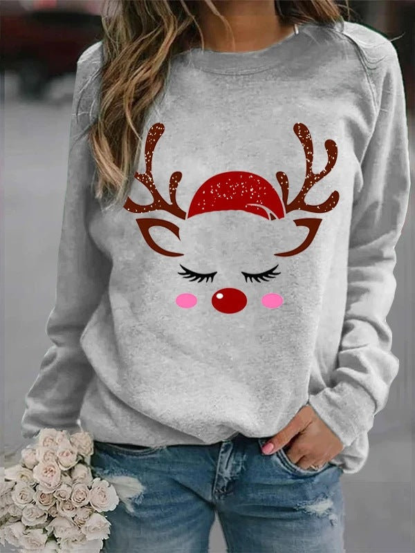 Eyelash | Santa Rudolph Fleece Christmas Sweater