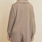 Ribbed Knit Polo Romper