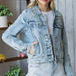 Distressed Washed Denim Jacket