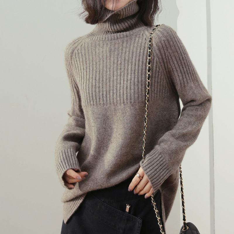Autumn and winter long-sleeved high-neck sweater