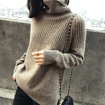 Autumn and winter long-sleeved high-neck sweater