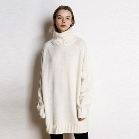 Loose and lazy sweater base dress