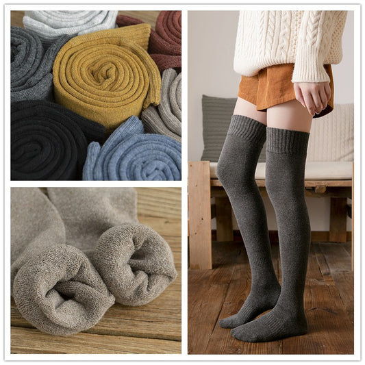 New Cotton Terry Thickened and Lengthened Thermal Socks