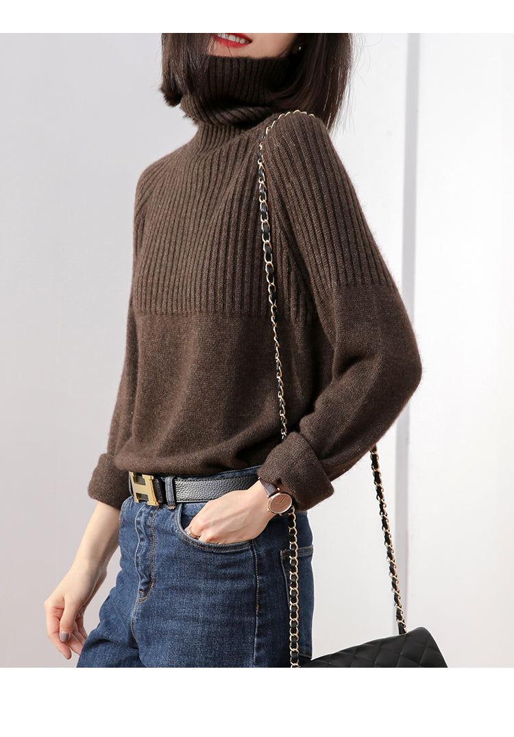 Autumn and winter long-sleeved high-neck sweater
