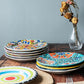 Underglaze patterned  plates