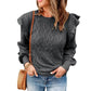 Solid Color Crochet Knit Sweater