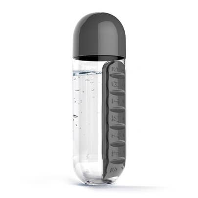 Pill Organizer Bottle - Black