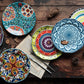 Underglaze patterned  plates