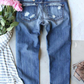 Holiday Denim - Ripped Plaid Jeans