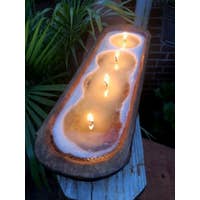 Hand Carved Bread Bowl Scented Hand Poured Candle - 20"