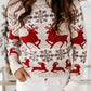 Deers in the snow - Round Neck Knit Pullover