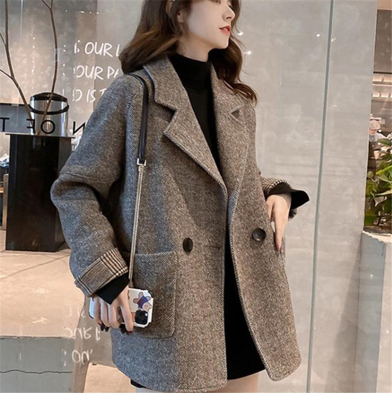 Tweed Wool Commuter Coat