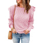 Solid Color Crochet Knit Sweater