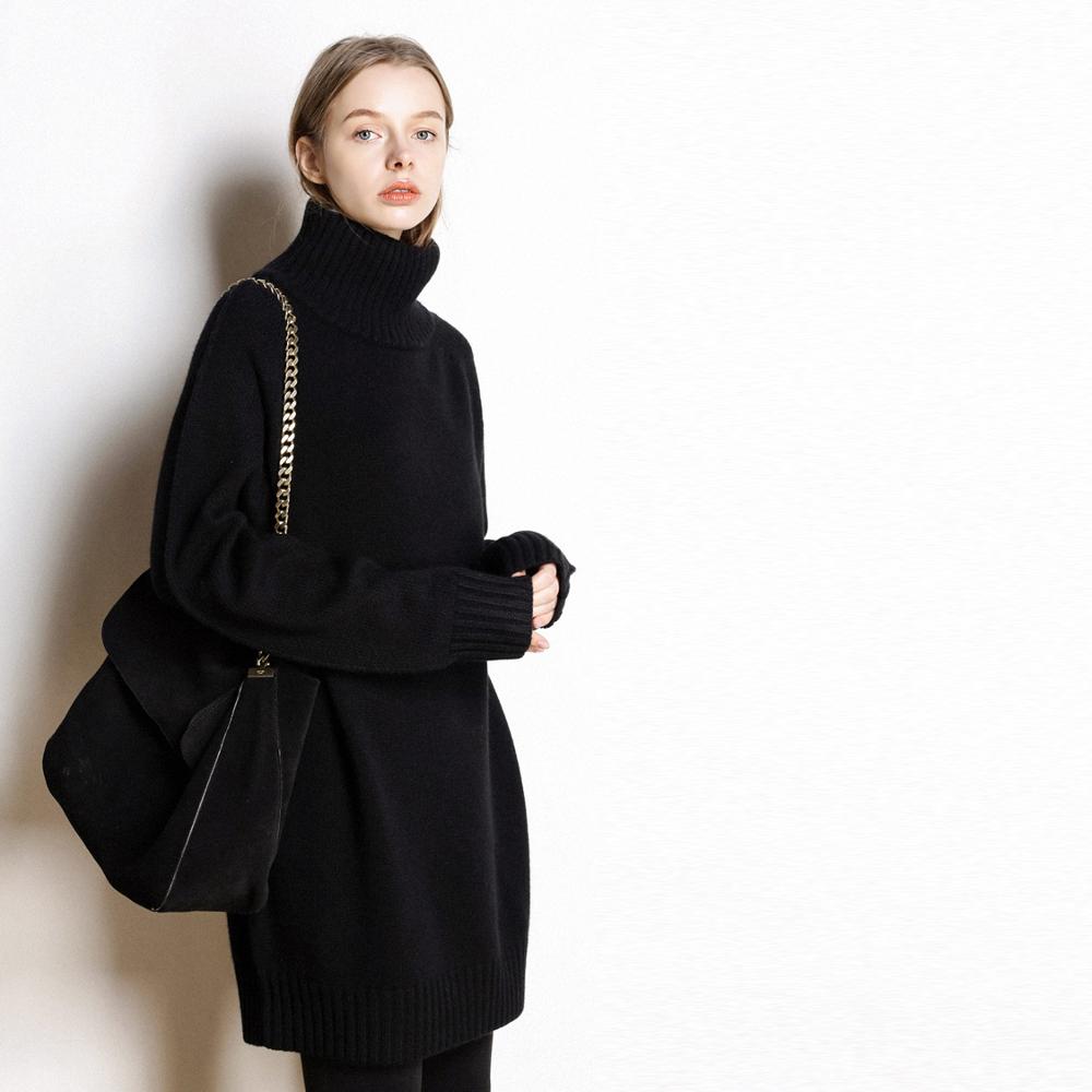 Loose and lazy sweater base dress