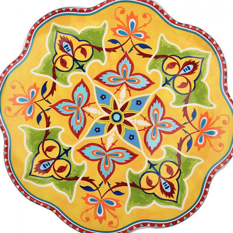 Underglaze patterned  plates