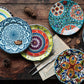 Underglaze patterned  plates