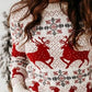 Deers in the snow - Round Neck Knit Pullover