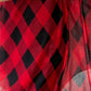 Black Plaid Knee Length Kimono Cardigan