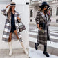 Modern Mid-length Women's Plaid Coat
