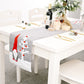 Christmas Gnome Plush Grey Table Runner