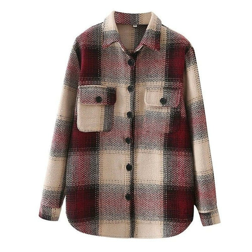 Vintage Plaid Tweed Shacket