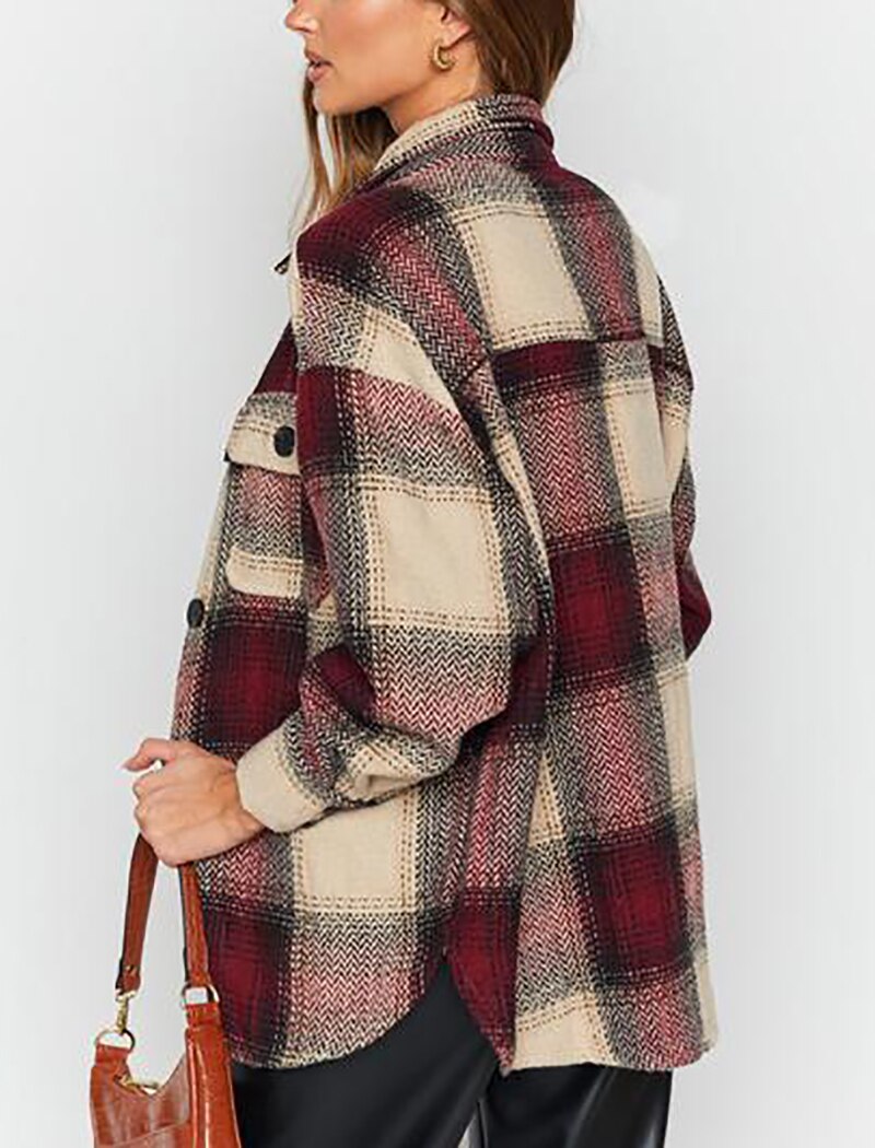 Vintage Plaid Tweed Shacket