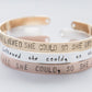 She Believed She Could so She Did bracelet, hand stamped cuff