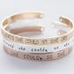 She Believed She Could so She Did bracelet, hand stamped cuff