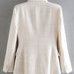 Double Breasted Tweed Blazer Coat
