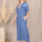 CHABREY BLUE MIDI DRESS