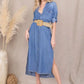 CHABREY BLUE MIDI DRESS